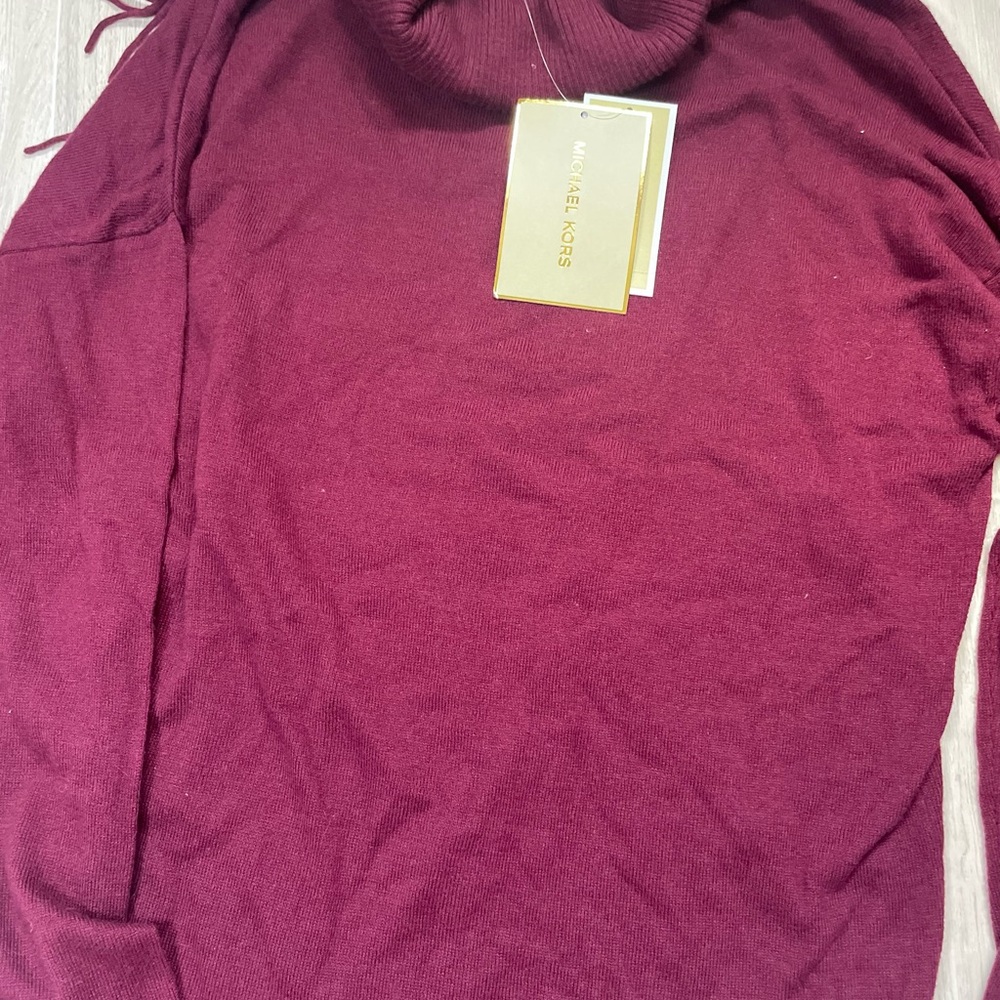 Michael Kors Red Cowl Neck Sweater